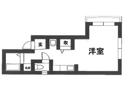 エリツィン坂元町(ワンルーム/3階)の間取り写真