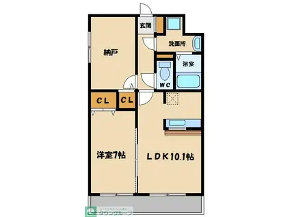 アトリオ石神井公園(1SLDK/3階)の間取り写真