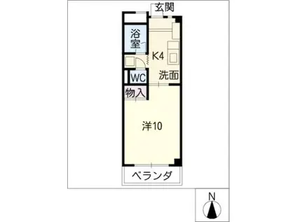 パティオ本郷(1K/3階)の間取り写真