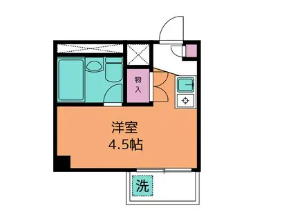 ホワイトハウスQ(ワンルーム/2階)の間取り写真