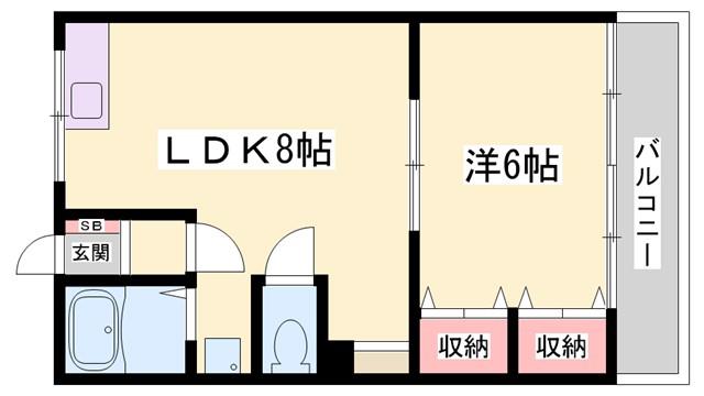 長田コーポ(1LDK/3階)の間取り写真