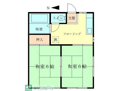 浜祥コーポA棟(2DK/2階)の間取り写真