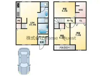 フェリーチェ(3LDK/1階)の間取り写真