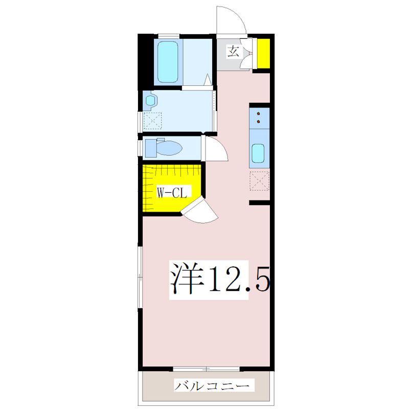 エクセレント(ワンルーム/2階)の間取り写真