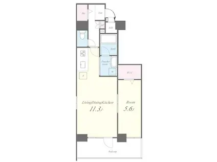 AVENIRHONGO(1LDK/8階)の間取り写真