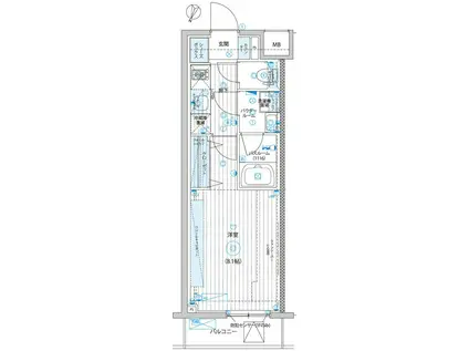 フュージョナル北赤羽DUE(1K/1階)の間取り写真