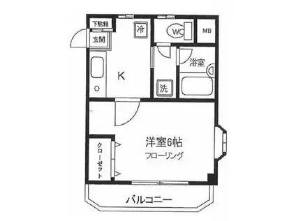 CASARYU 龍(1K/4階)の間取り写真