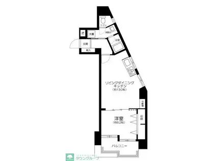 明大前フラワーハイホーム(1LDK/4階)の間取り写真