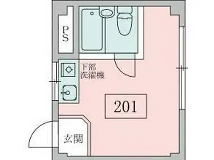 イギー久原(ワンルーム/2階)の間取り写真