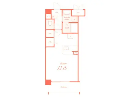 プランシード(ワンルーム/3階)の間取り写真