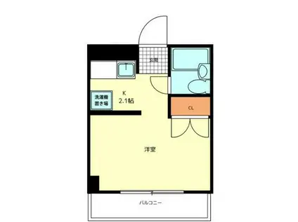 池袋ハイツ(1K/2階)の間取り写真