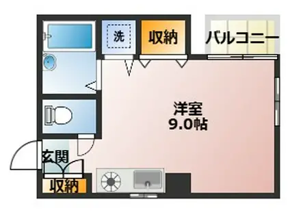 えとあーる稲垣(1K/4階)の間取り写真