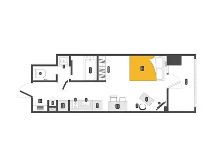 ダッシュリビング蔵前(1LDK/3階)の間取り写真