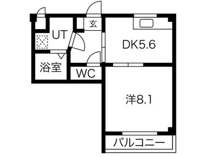 サンジュエール(1DK/3階)の間取り写真