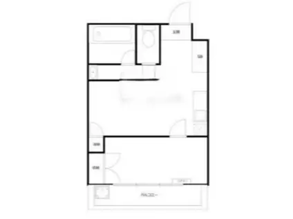 桜上水ビューティーマンション(1DK/4階)の間取り写真