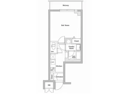 N-STAGE下総中山(1K/4階)の間取り写真