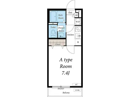 リブリ・きりんホーム(1K/3階)の間取り写真