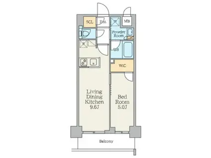 クレストコート中板橋(1LDK/3階)の間取り写真