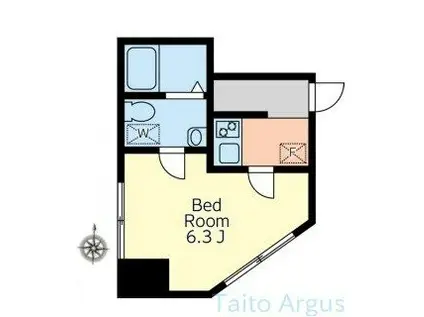 アザーレ・キュリオス中井(1K/1階)の間取り写真