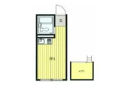 アーバンひばりヶ丘(ワンルーム/2階)の間取り写真