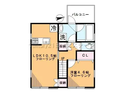 SPERANZA旗の台(1LDK/2階)の間取り写真