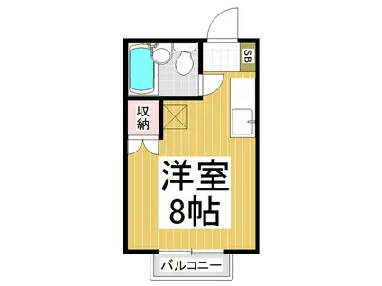 メゾンあら木(ワンルーム/2階)の間取り写真