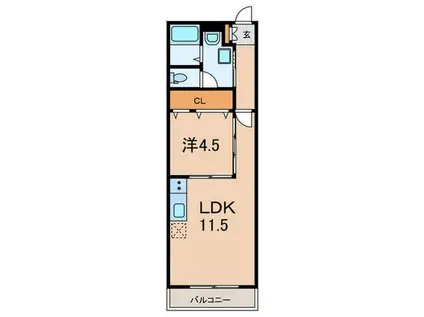 Lハイツ井口堂(1LDK/2階)の間取り写真