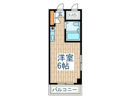 テイーエム千鳥(ワンルーム/3階)の間取り写真