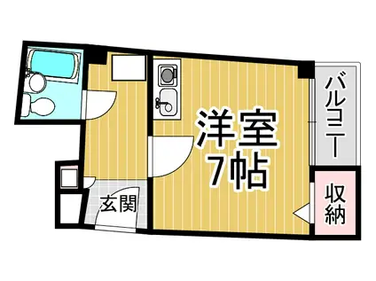 メゾントキワ曙(1K/2階)の間取り写真