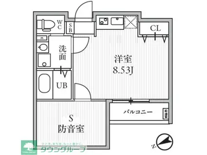 TS CUORE MUSE落合南長崎(ワンルーム/1階)の間取り写真