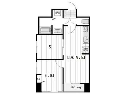 モンシャトー鶴見成和(1SLDK/3階)の間取り写真