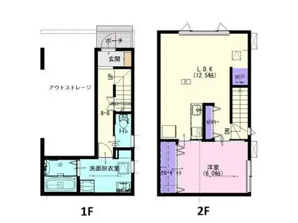 S-CUBE(1LDK/1階)の間取り写真