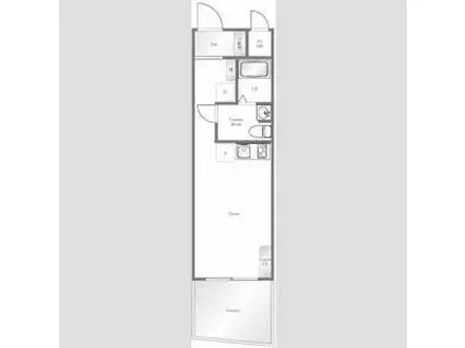 ダイアパレス中野本町(ワンルーム/1階)の間取り写真