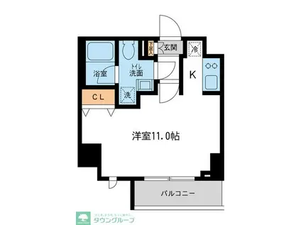 プライムアーバン住吉II(ワンルーム/3階)の間取り写真