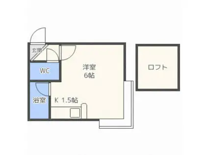 ベルビーコートひばりが丘(1K/3階)の間取り写真