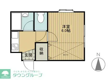 クレセントハイツ 関町北 (1K/1階)の間取り写真