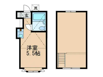 ネオステーションプラザ日吉(ワンルーム/1階)の間取り写真