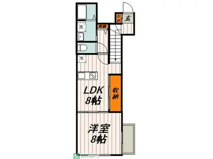 プチボヌール(1LDK/2階)の間取り写真