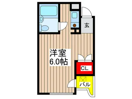 メゾン・フルーリ(ワンルーム/3階)の間取り写真