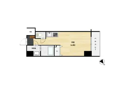 ルミノーサ堺(ワンルーム/6階)の間取り写真