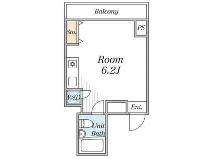 ベルドミール王子(ワンルーム/4階)の間取り写真