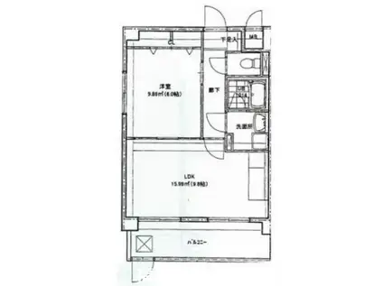 TAISHOKANCASTELINO(1LDK/2階)の間取り写真