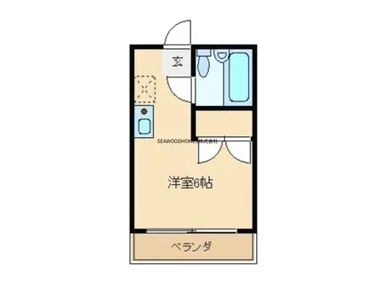 藤テラス(ワンルーム/4階)の間取り写真