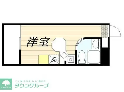 ラパルフェドフォルティーヌ(ワンルーム/2階)の間取り写真