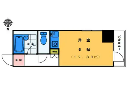 ライオンズマンション秋葉原(1K/5階)の間取り写真