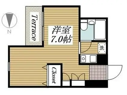 ベルトピア松戸第08(1K/1階)の間取り写真