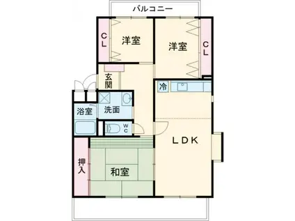グレース蓮池(3LDK/1階)の間取り写真