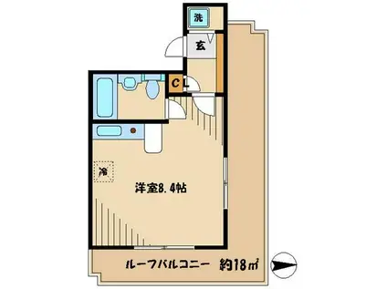 SIERRA COURT(ワンルーム/3階)の間取り写真