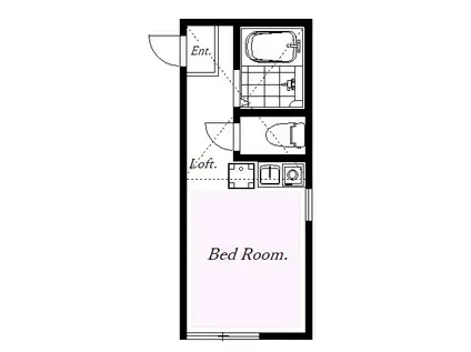 ユナイト殿町サンタクルーズ(ワンルーム/1階)の間取り写真