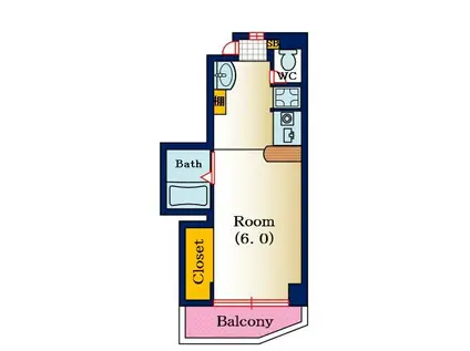 ラヴェニール(1K/3階)の間取り写真